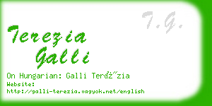 terezia galli business card